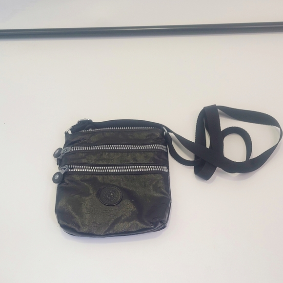 Kipling alvar black zipper mini nylon crossbody shoulder bag handbag size mini - Picture 2 of 7